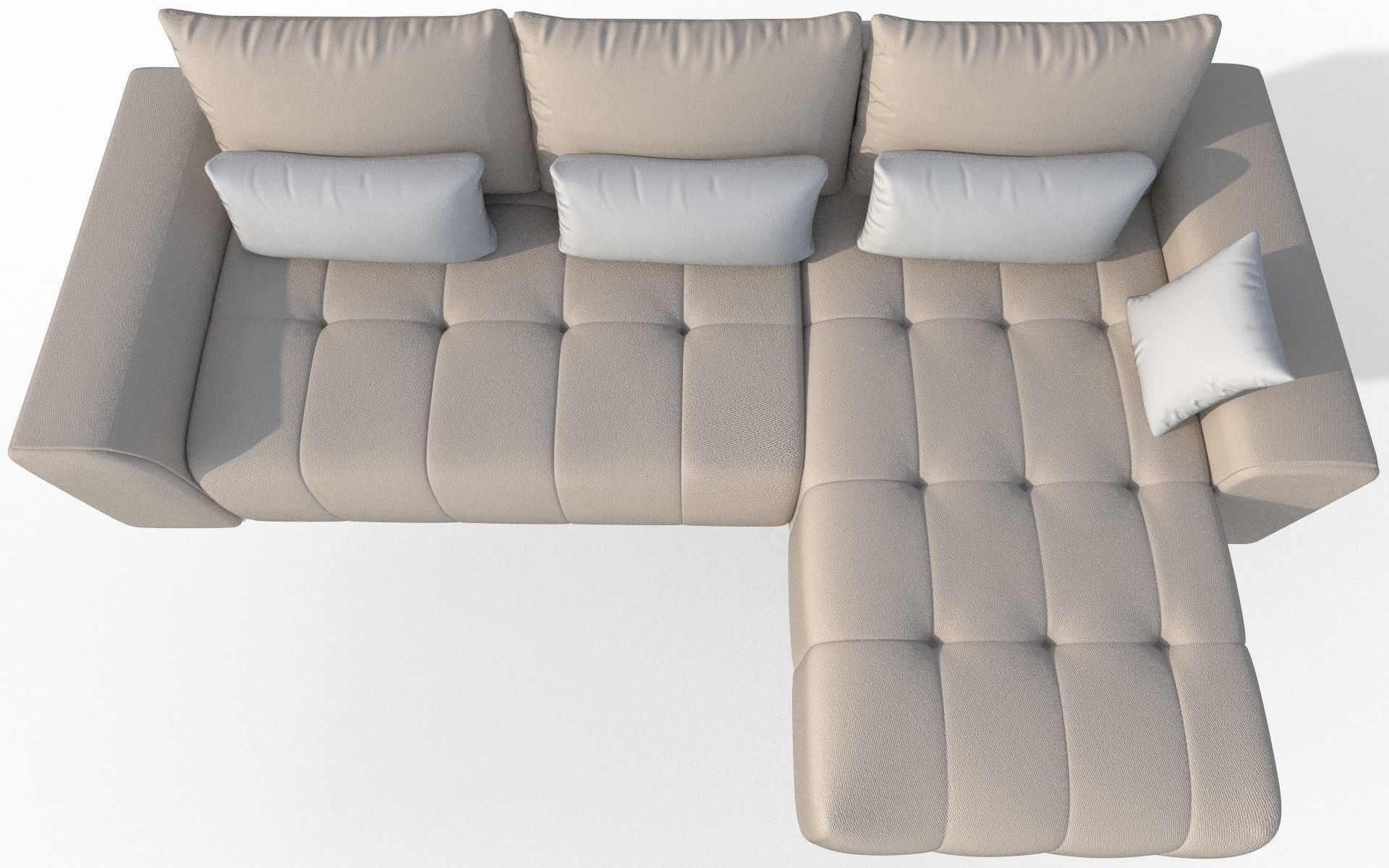 Modern Sofa Low-poly 3D model_9