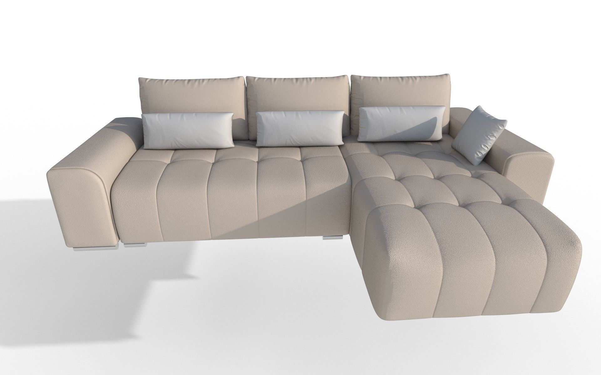 Modern Sofa Low-poly 3D model_2
