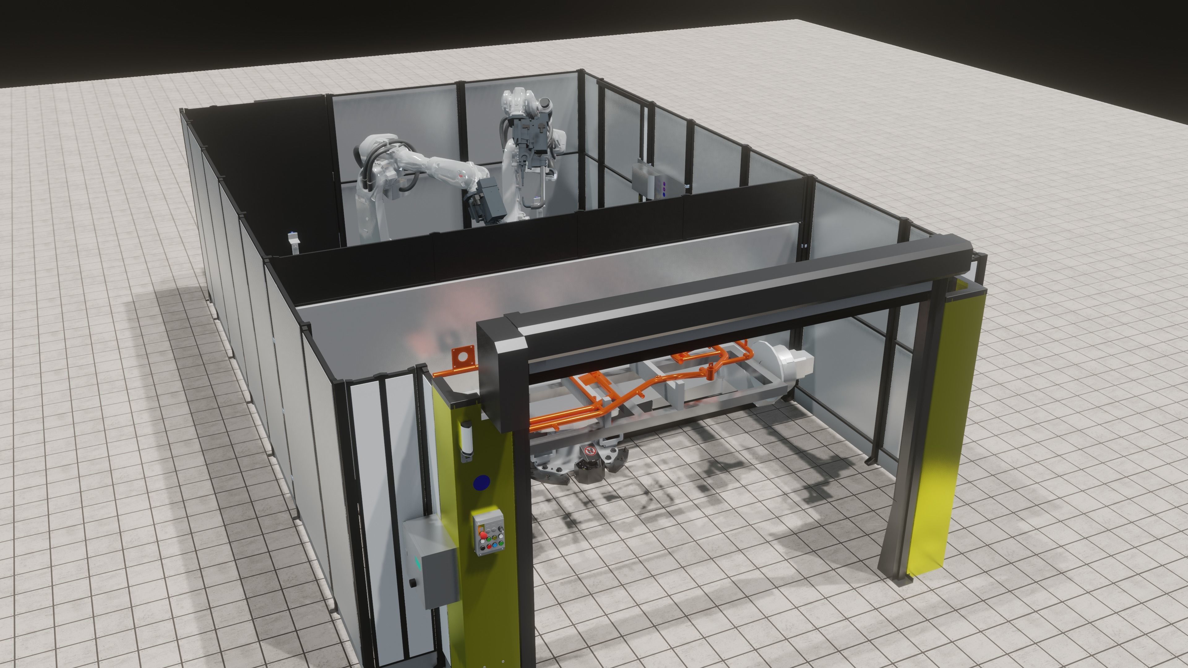3D model Industrial - FULL Procees 3D Simulation Sport Welding Robot ...
