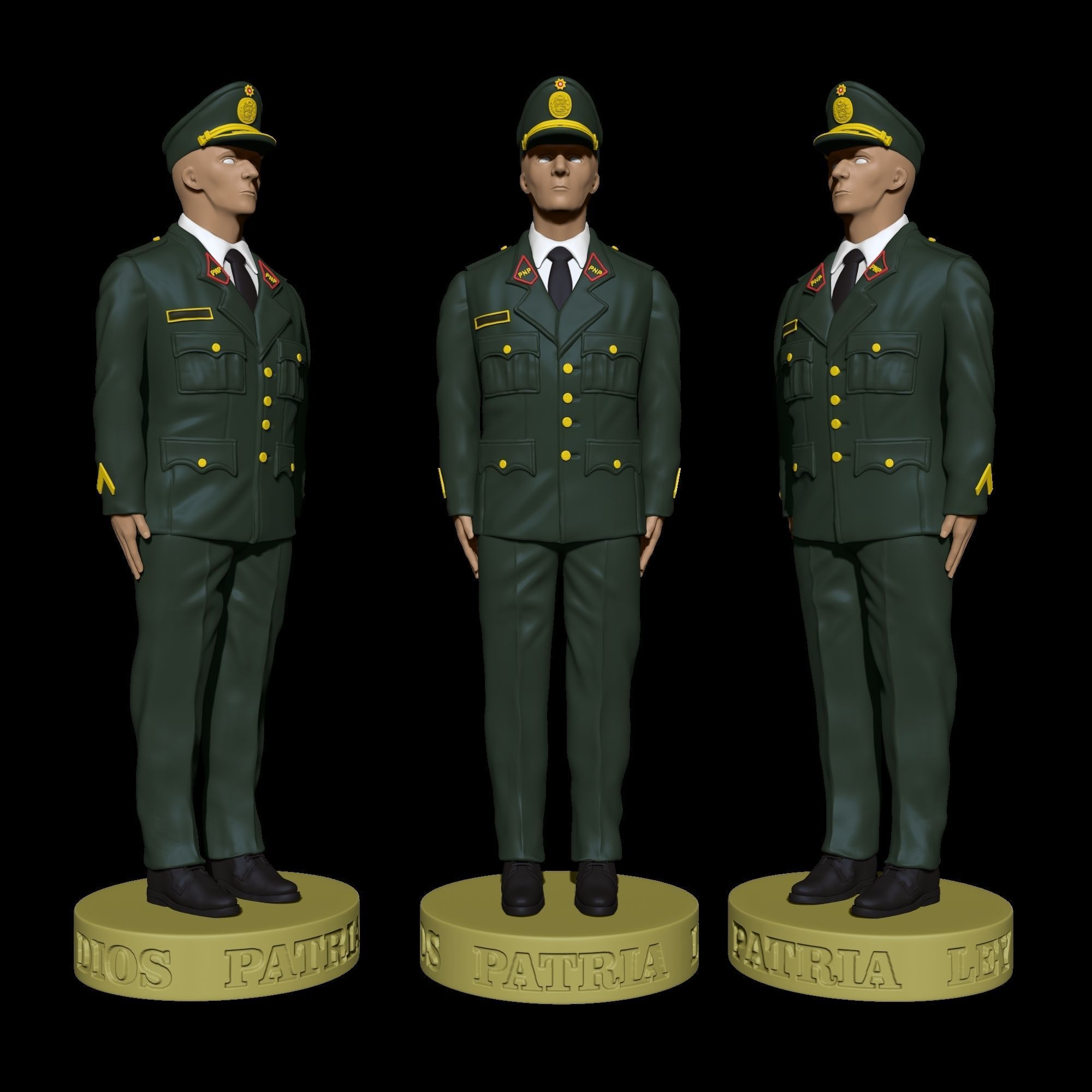 Figura coleccionable policia 3D print model_1