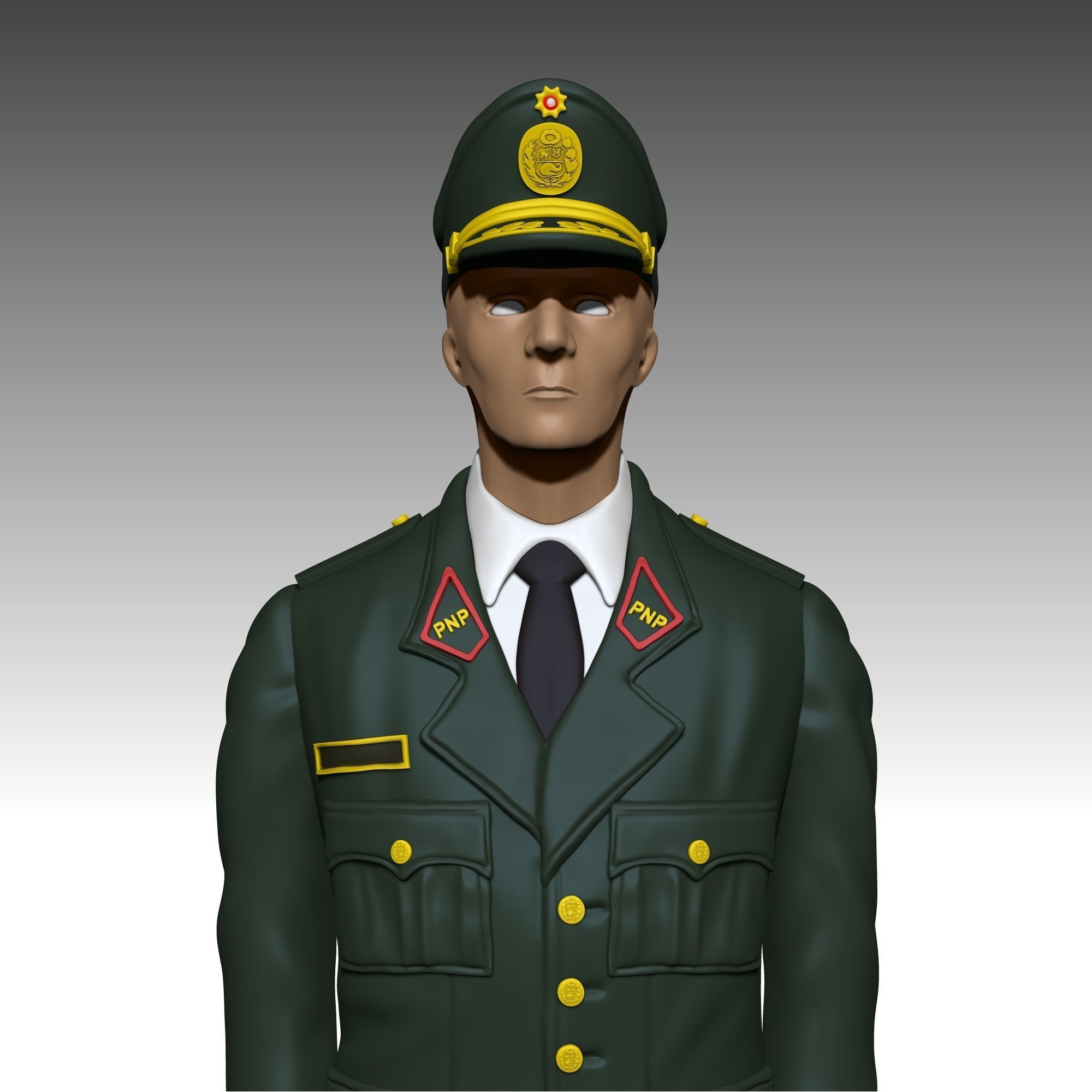 Figura coleccionable policia 3D print model_2