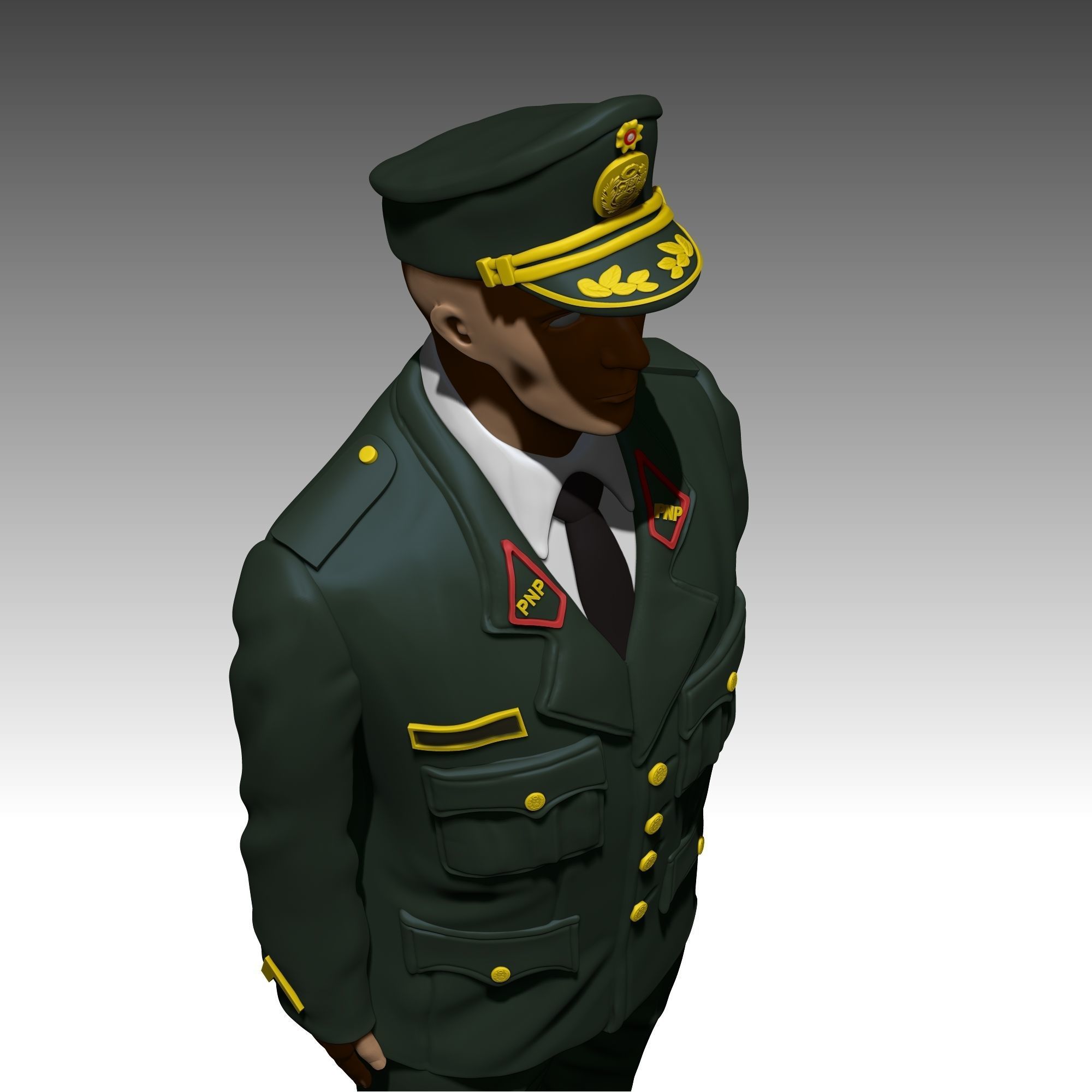 Figura coleccionable policia 3D print model_3