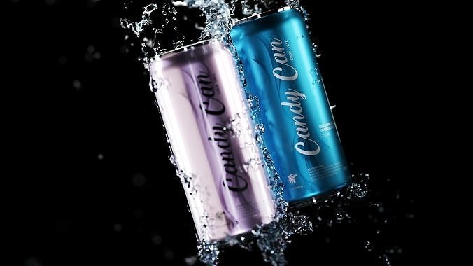 Beverage Can Packaging Design 3D model 7