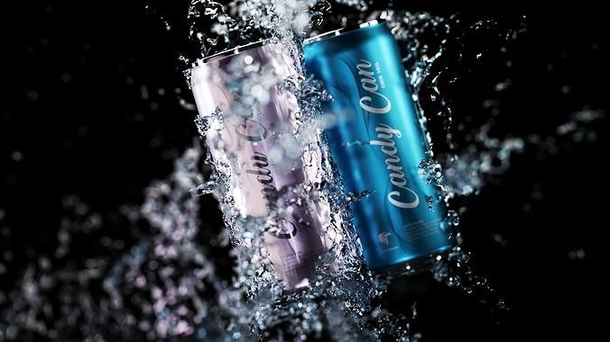 Beverage Can Packaging Design 3D model 4