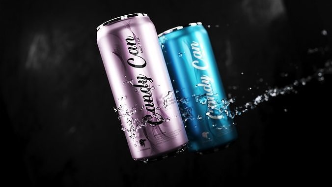 Beverage Can Packaging Design 3D model 3