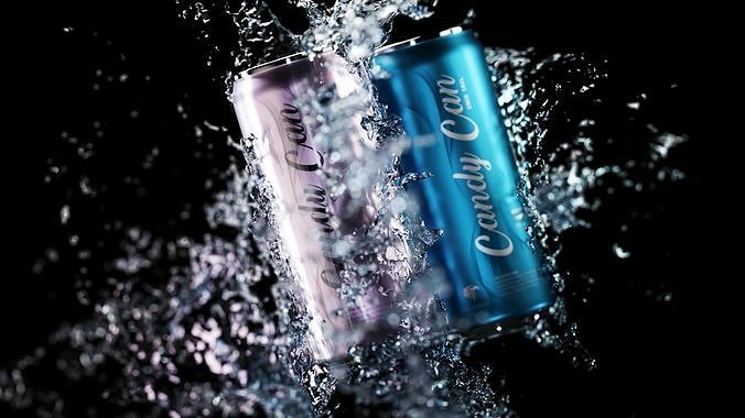 Beverage Can Packaging Design 3D model 6