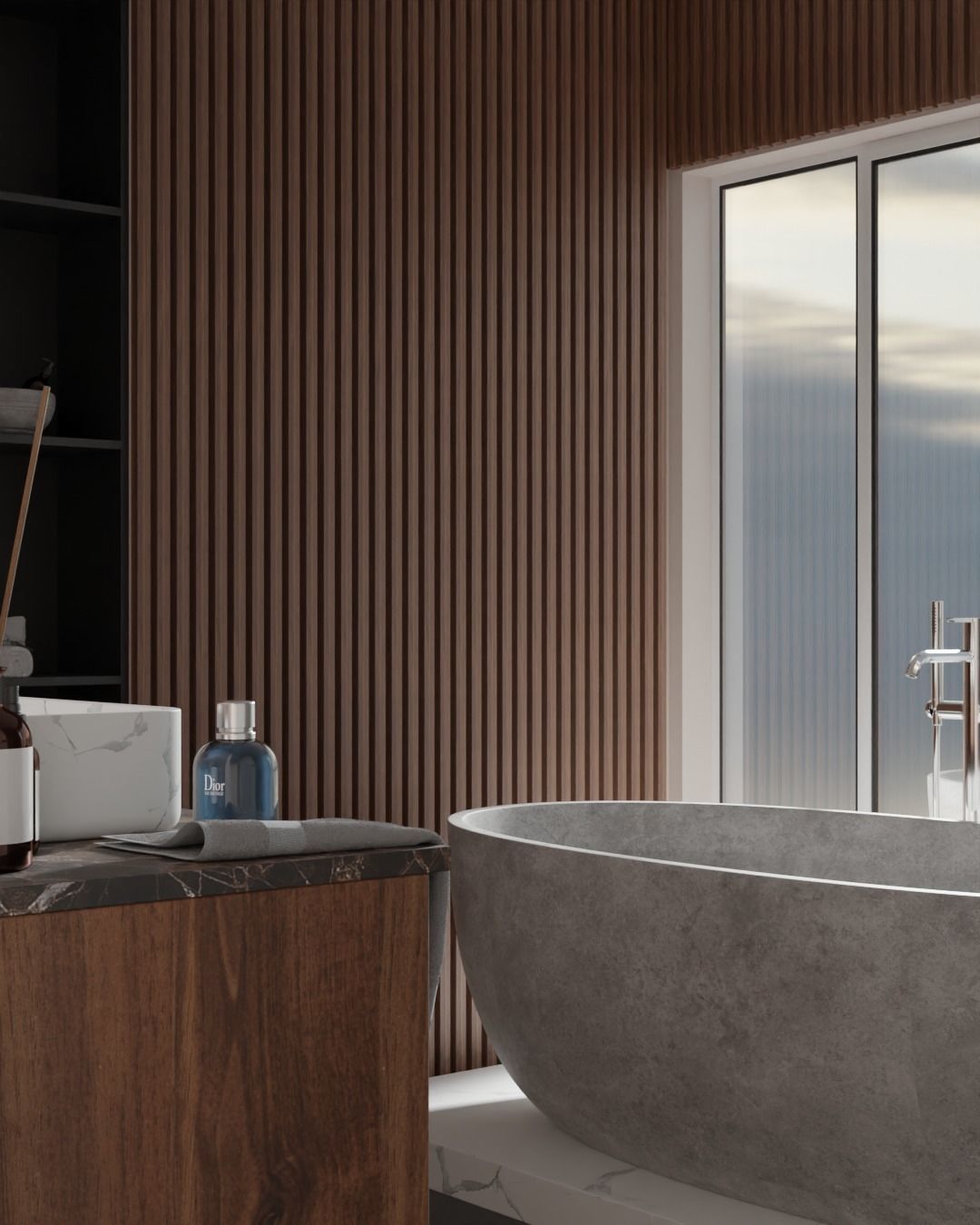 Dior Sauvage Perfume Bottle 3D model_2