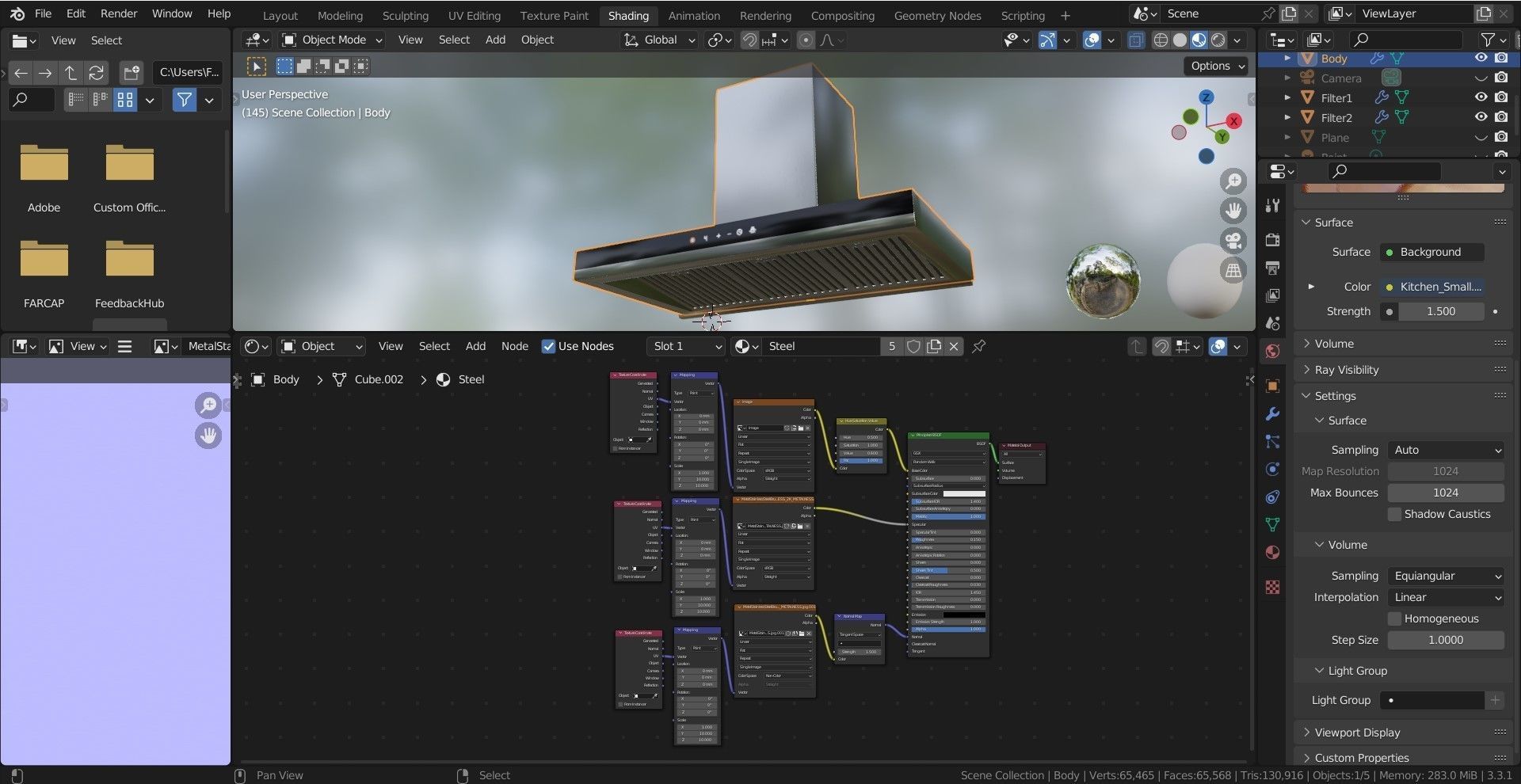 Modern Kitchen Appliance Cooker Hood 3D model_8
