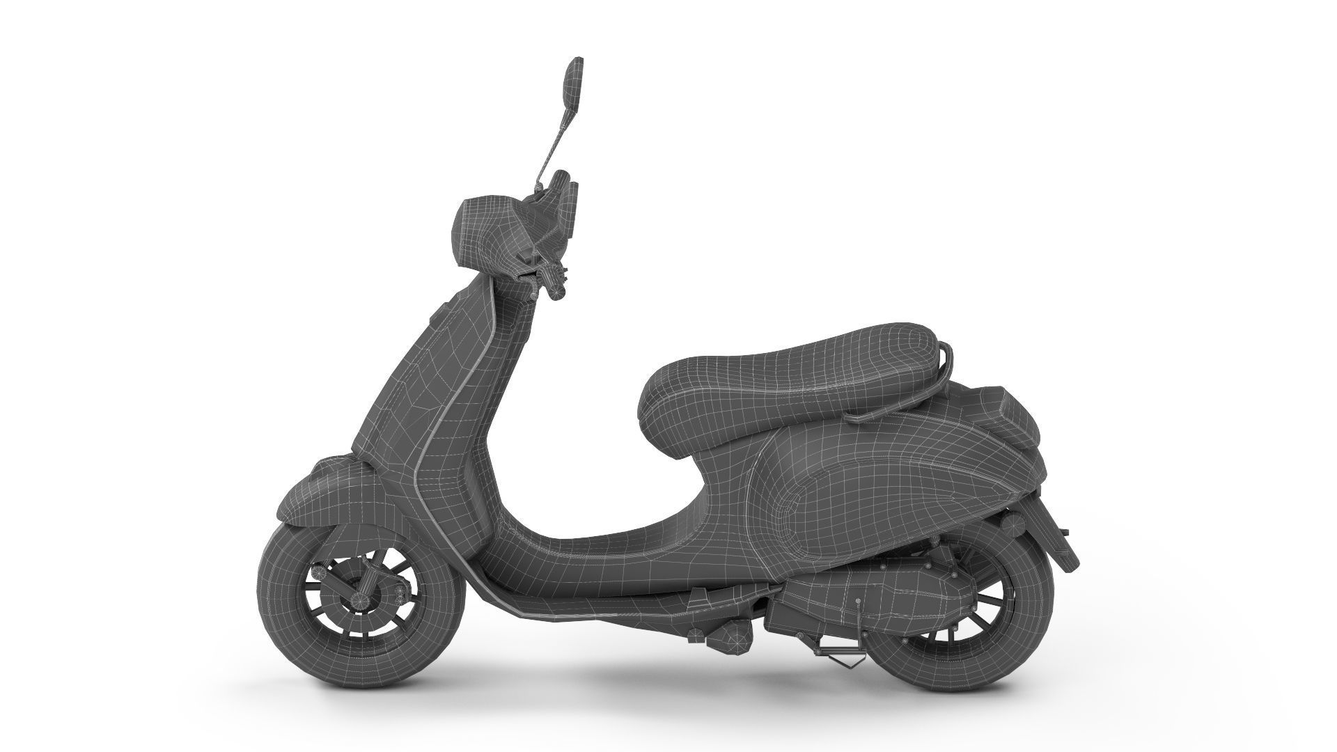 Vespa Low-poly 3D model_12