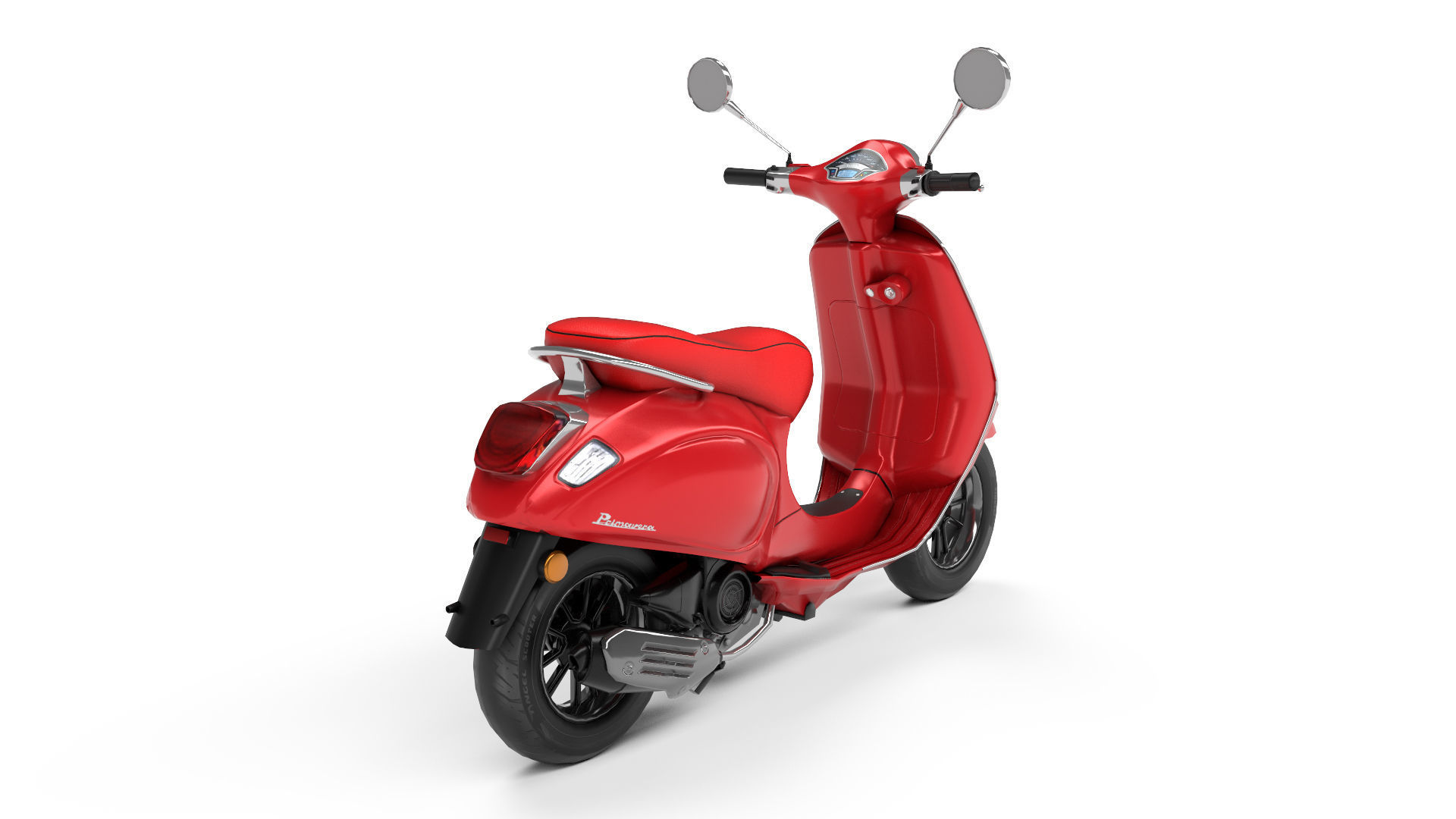 Vespa Low-poly 3D model_2