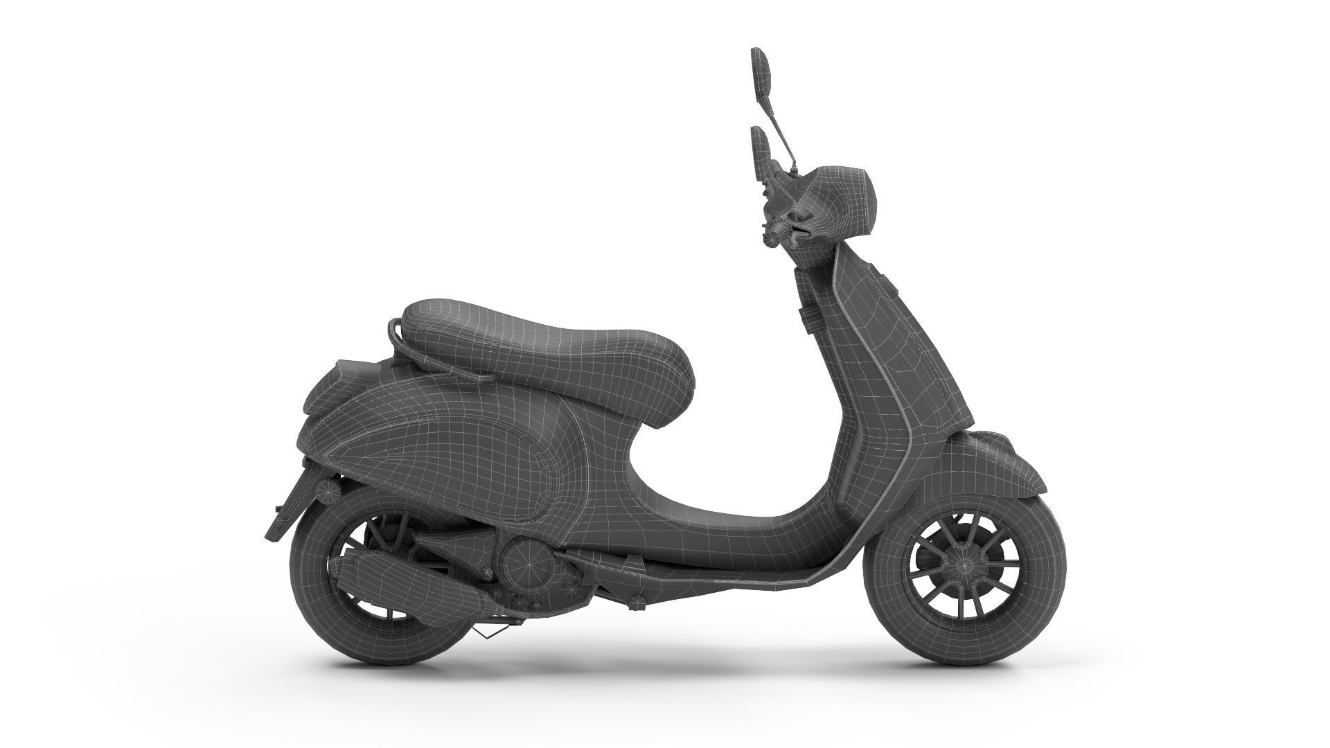 Vespa Low-poly 3D model_13
