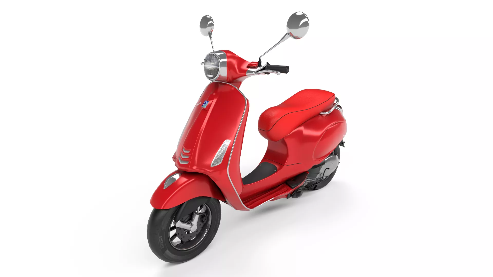 Vespa - Rosso Red Low-poly 3D model
