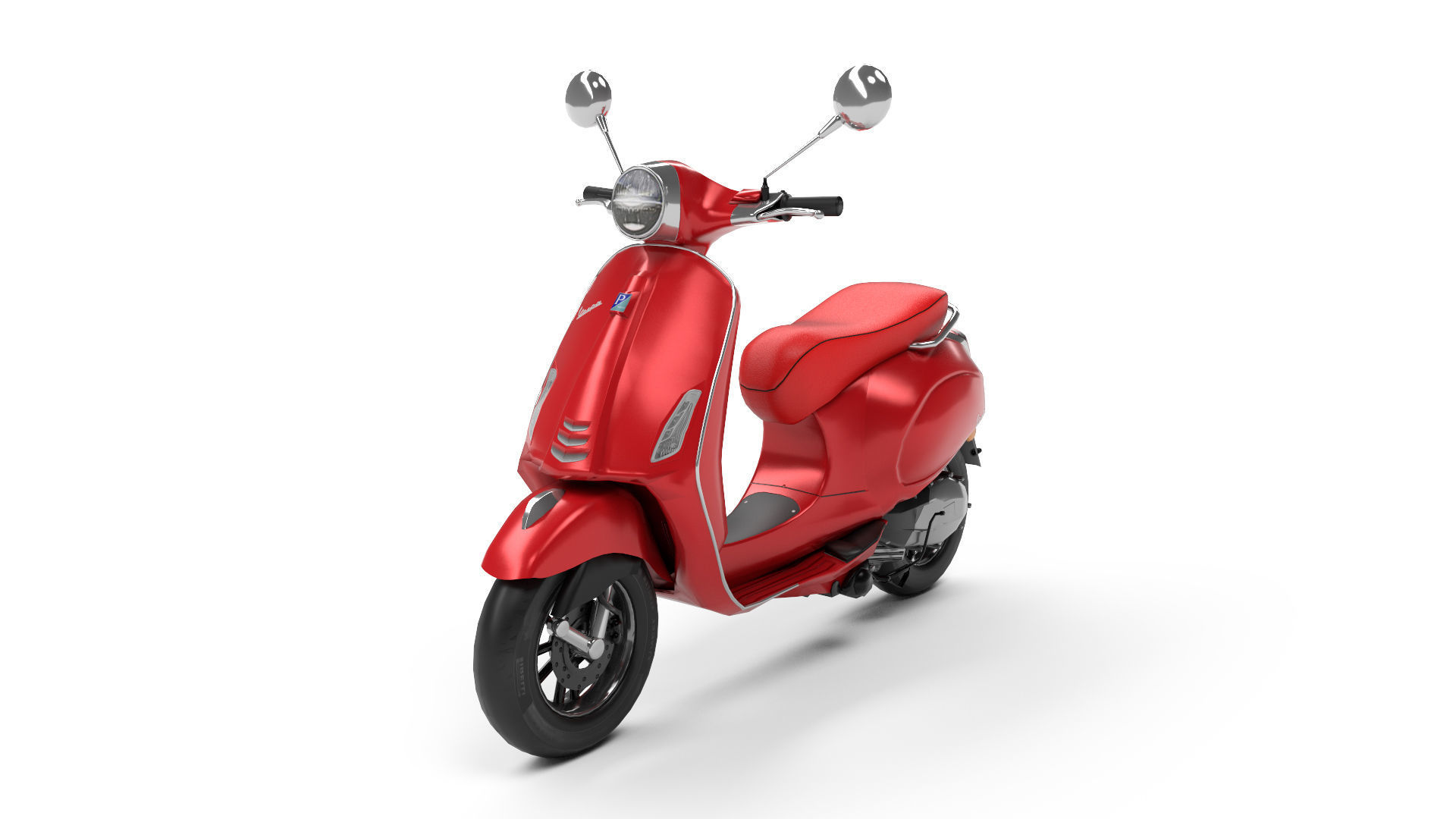 Vespa Low-poly 3D model_1