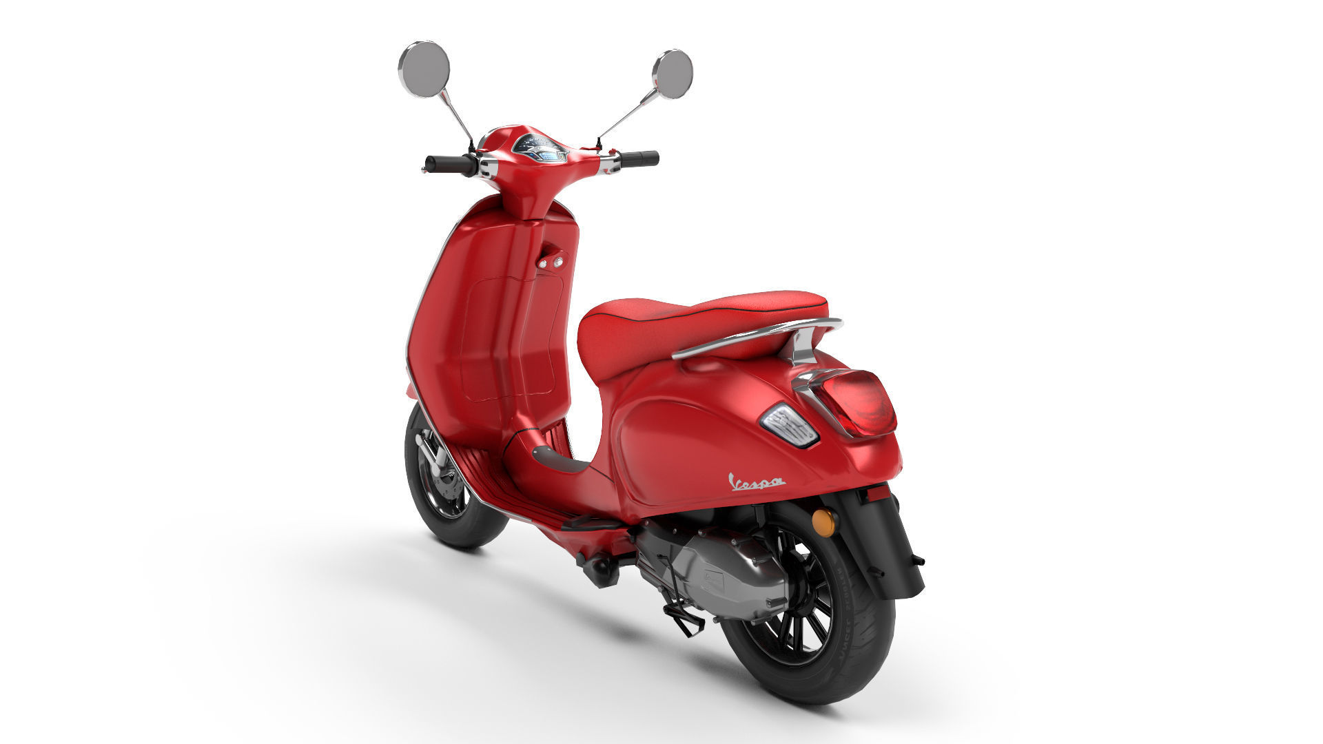 Vespa Low-poly 3D model_6
