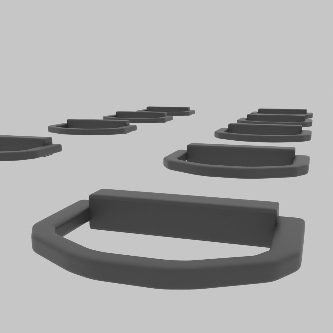 10 Backpack hooks  Ready to print 3D print model_1