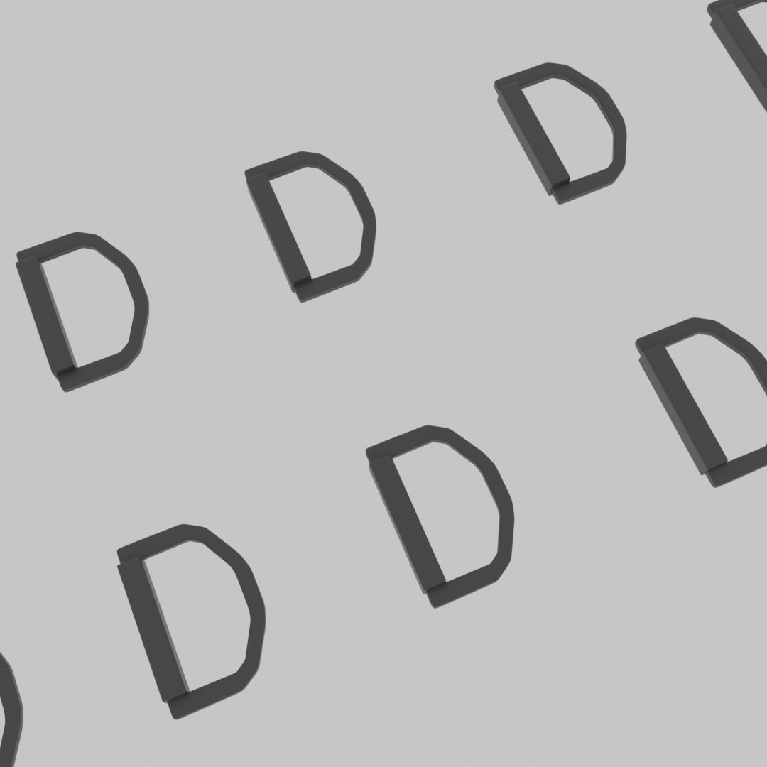 10 Backpack hooks  Ready to print 3D print model_7