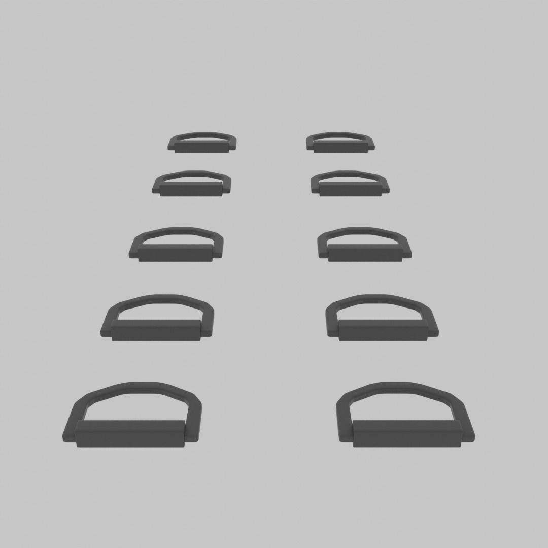 10 Backpack hooks  Ready to print 3D print model_5