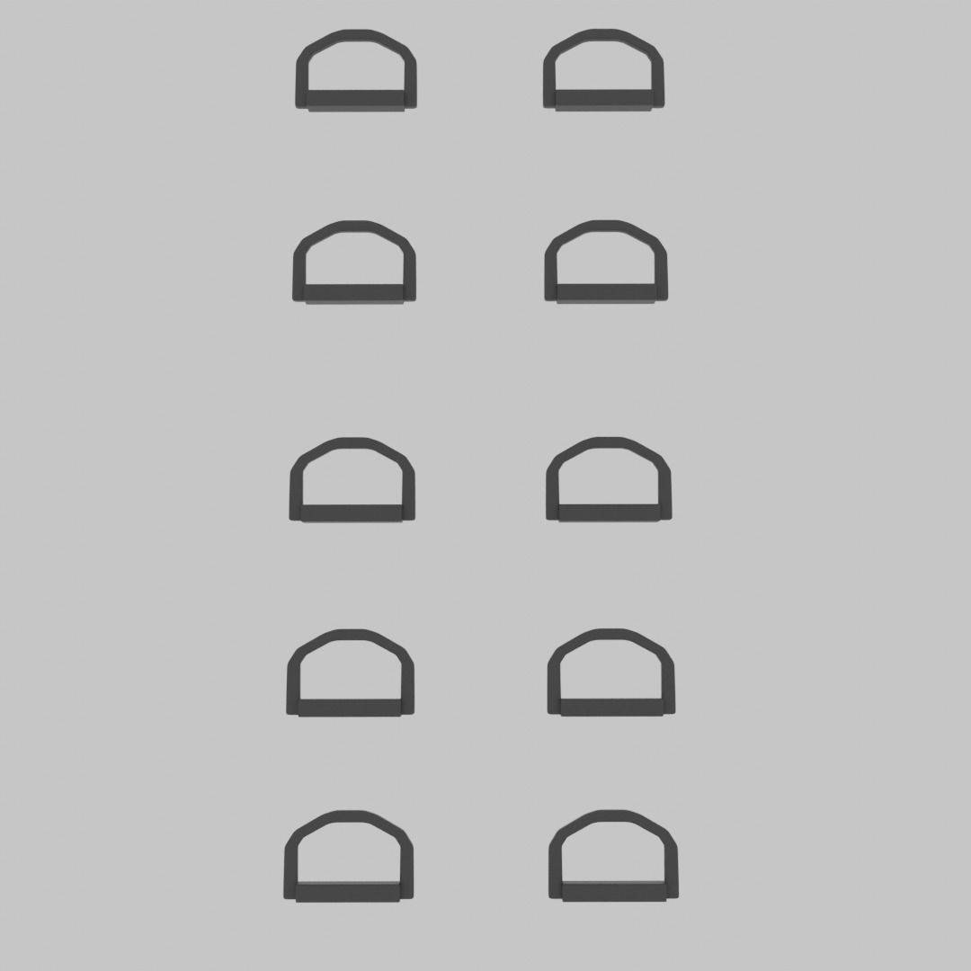 10 Backpack hooks  Ready to print 3D print model_4