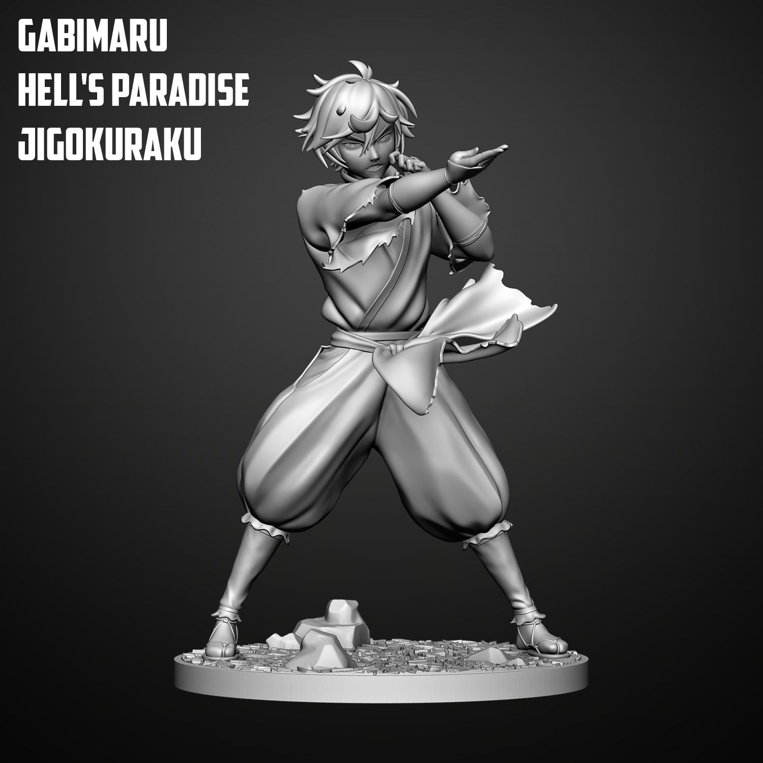 Gabimaru - Hells Paradise 3D print model_1