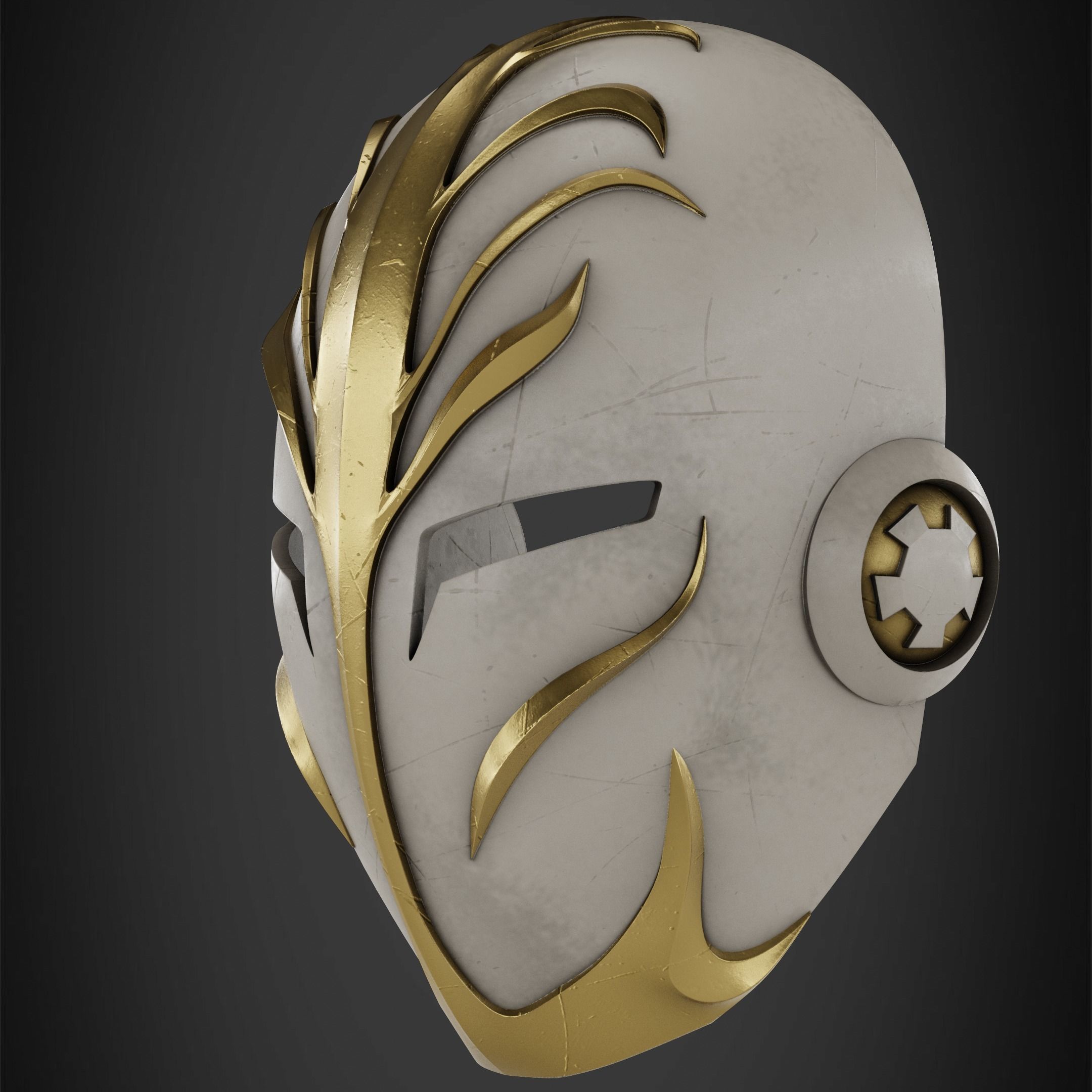 Star Wars Jedi Temple Guard Mask for Cosplay 3D print model_3