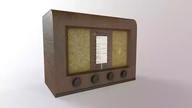 1930s Radio Free low-poly 3D model