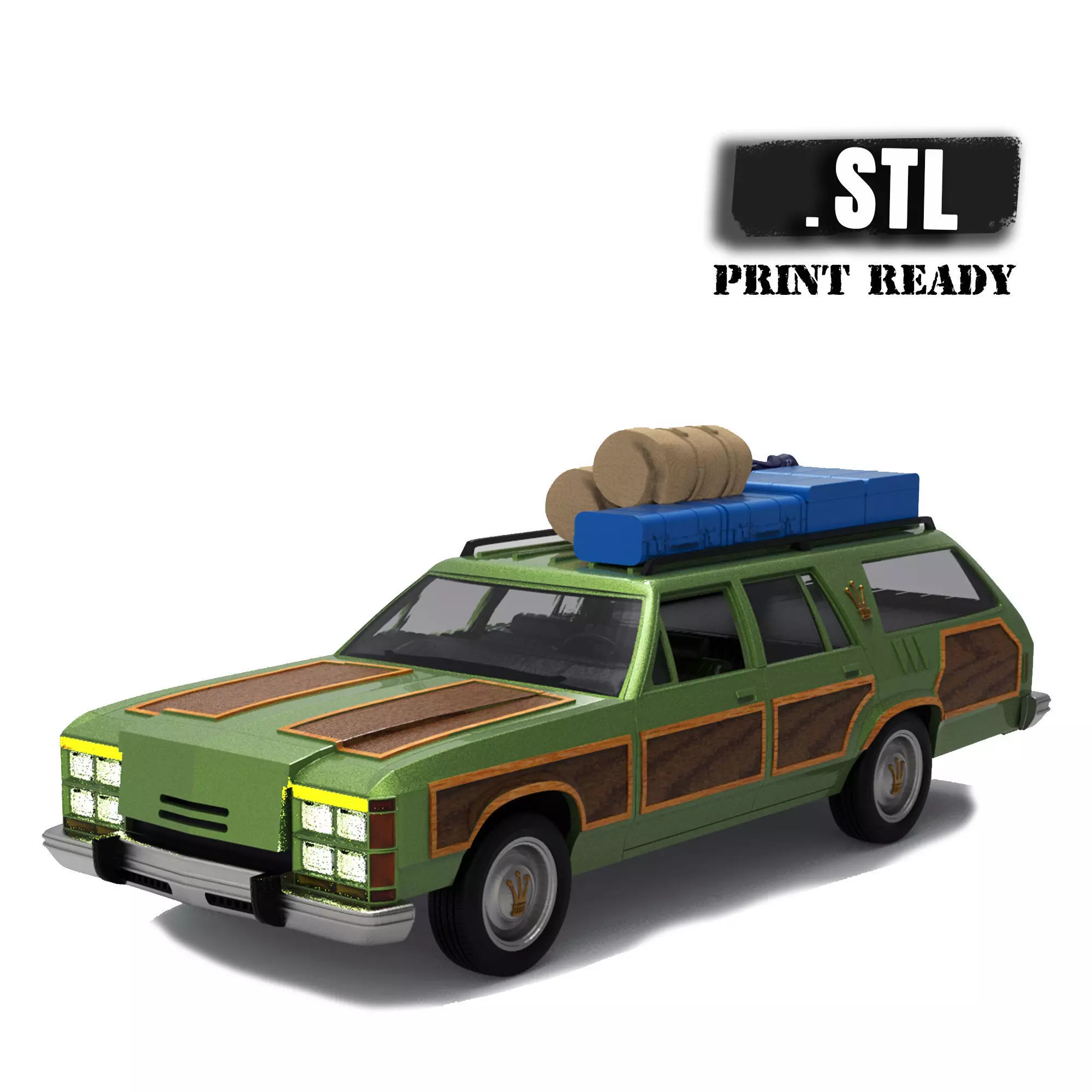  Green Wagon national lampoons vacation  queen family truckster 3D print model_0