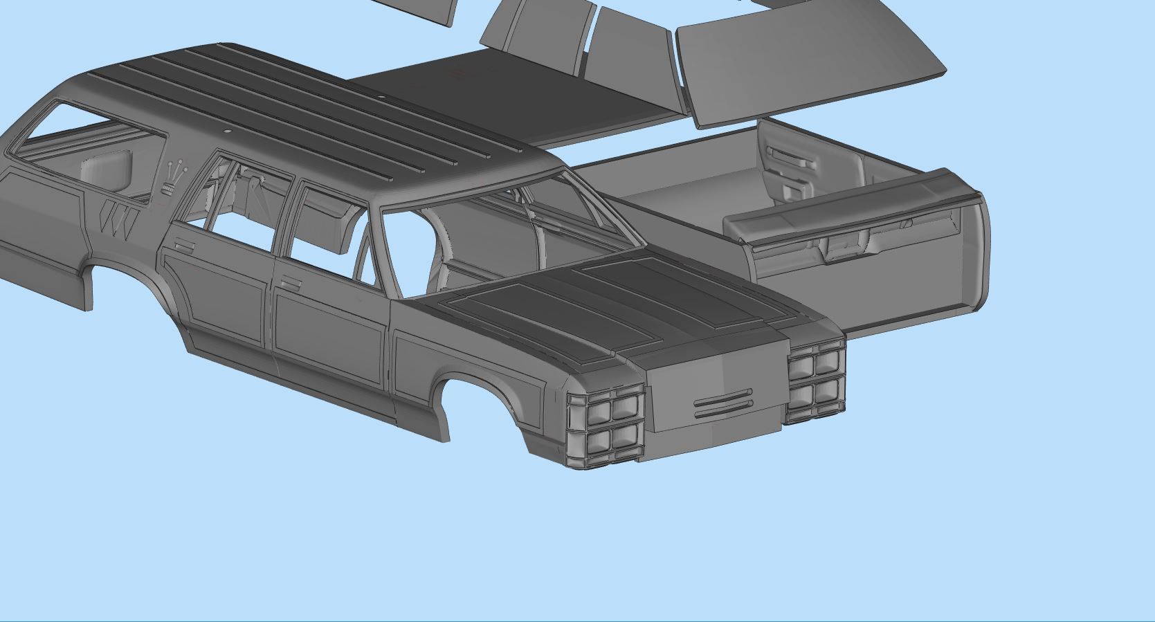  Green Wagon national lampoons vacation  queen family truckster 3D print model_11