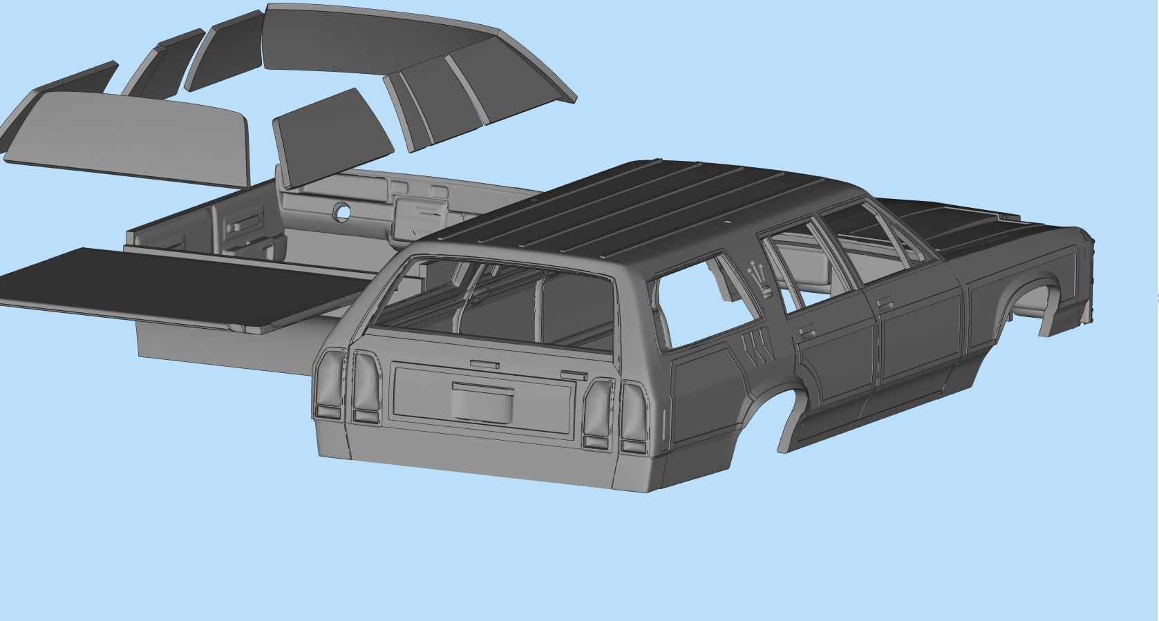  Green Wagon national lampoons vacation  queen family truckster 3D print model_19