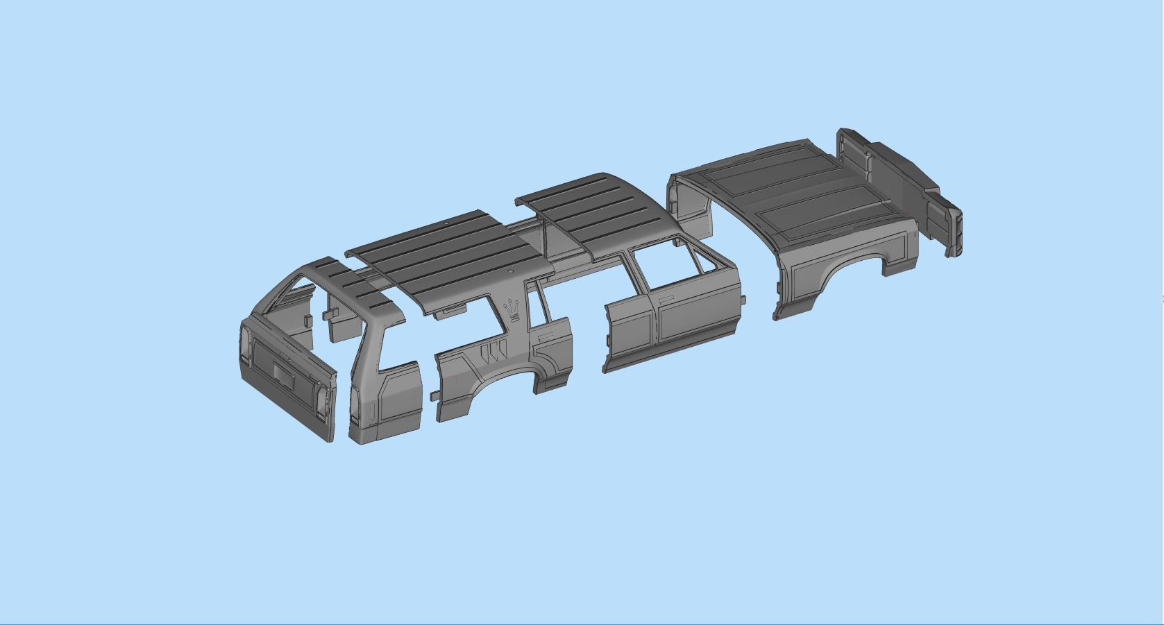  Green Wagon national lampoons vacation  queen family truckster 3D print model_15