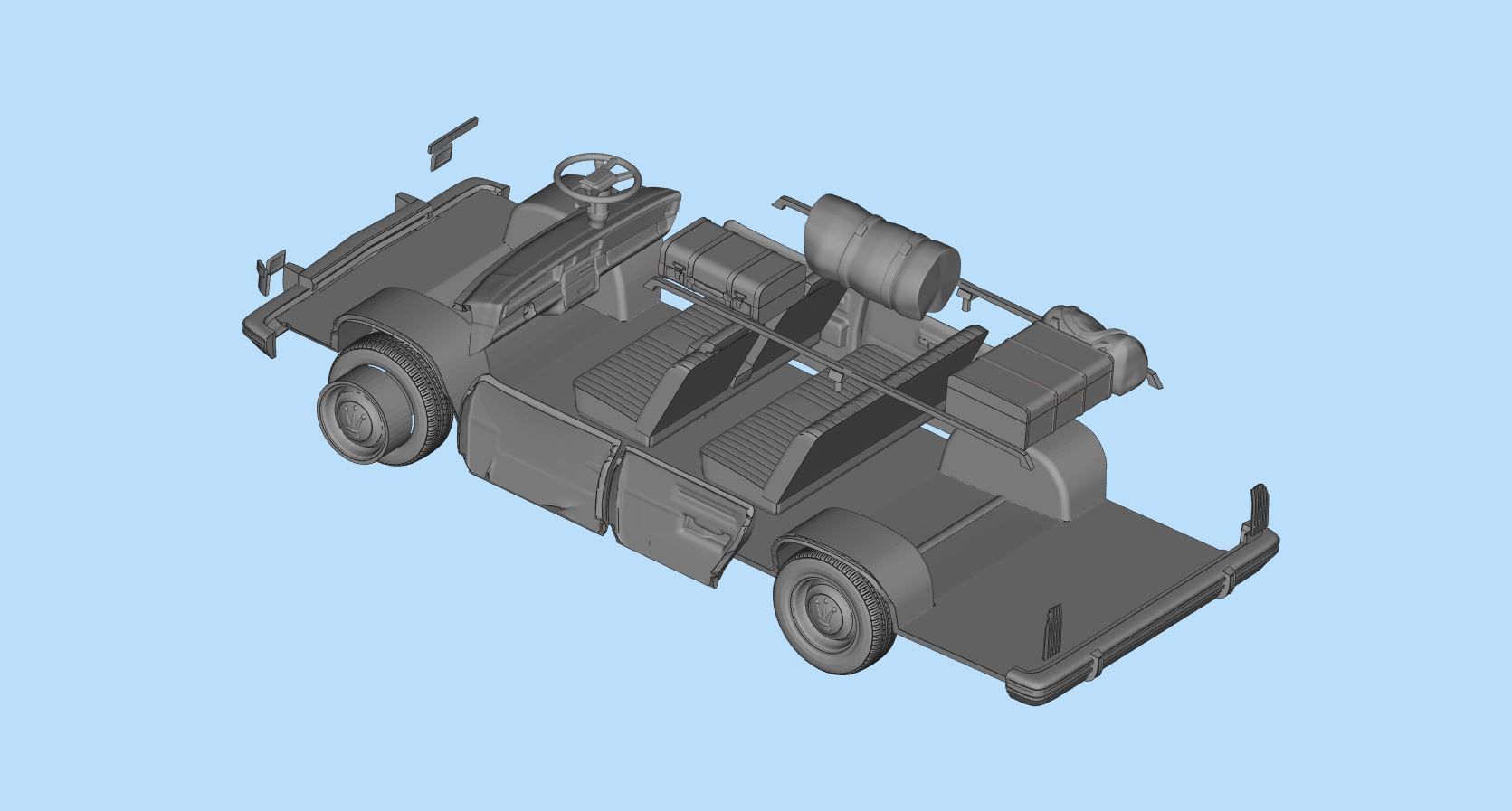  Green Wagon national lampoons vacation  queen family truckster 3D print model_13