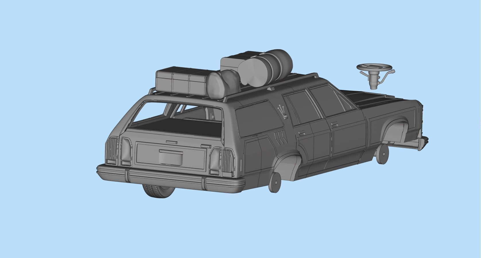  Green Wagon national lampoons vacation  queen family truckster 3D print model_3