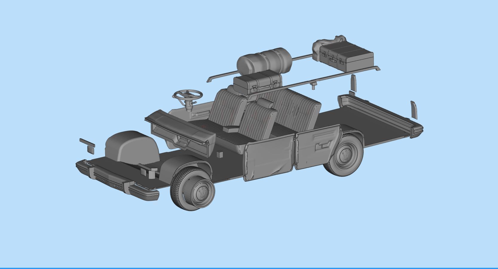  Green Wagon national lampoons vacation  queen family truckster 3D print model_21