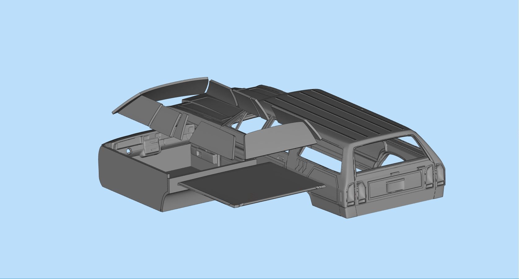  Green Wagon national lampoons vacation  queen family truckster 3D print model_18