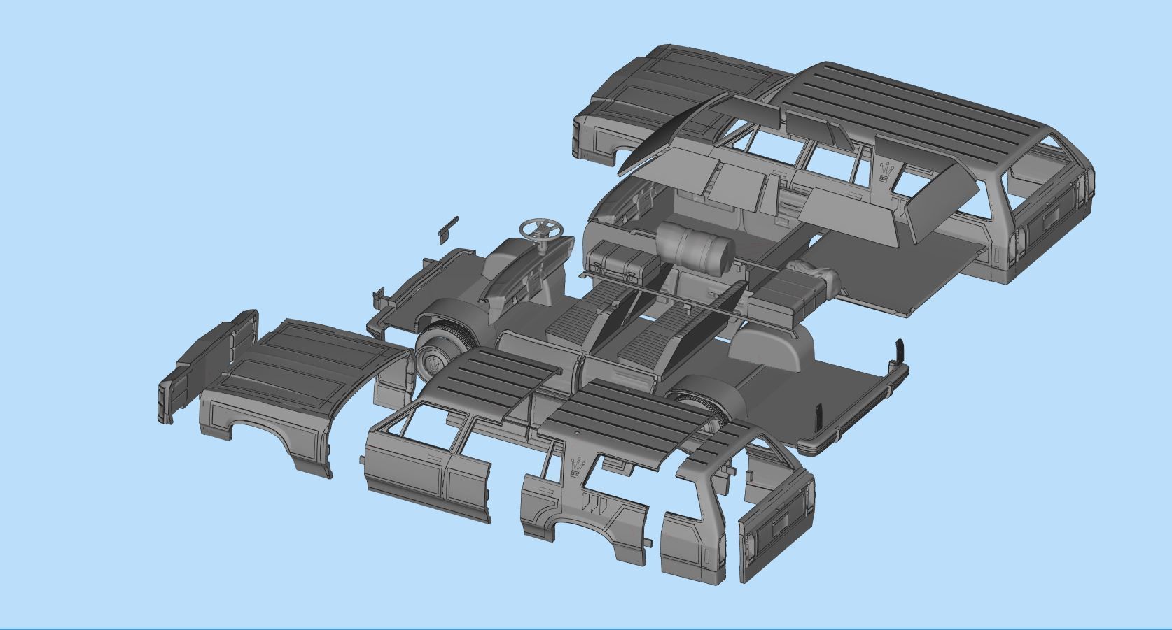  Green Wagon national lampoons vacation  queen family truckster 3D print model_16