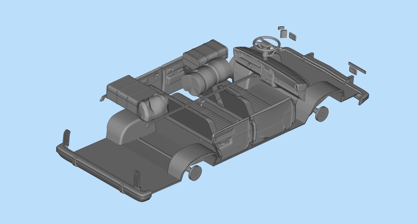  Green Wagon national lampoons vacation  queen family truckster 3D print model_14