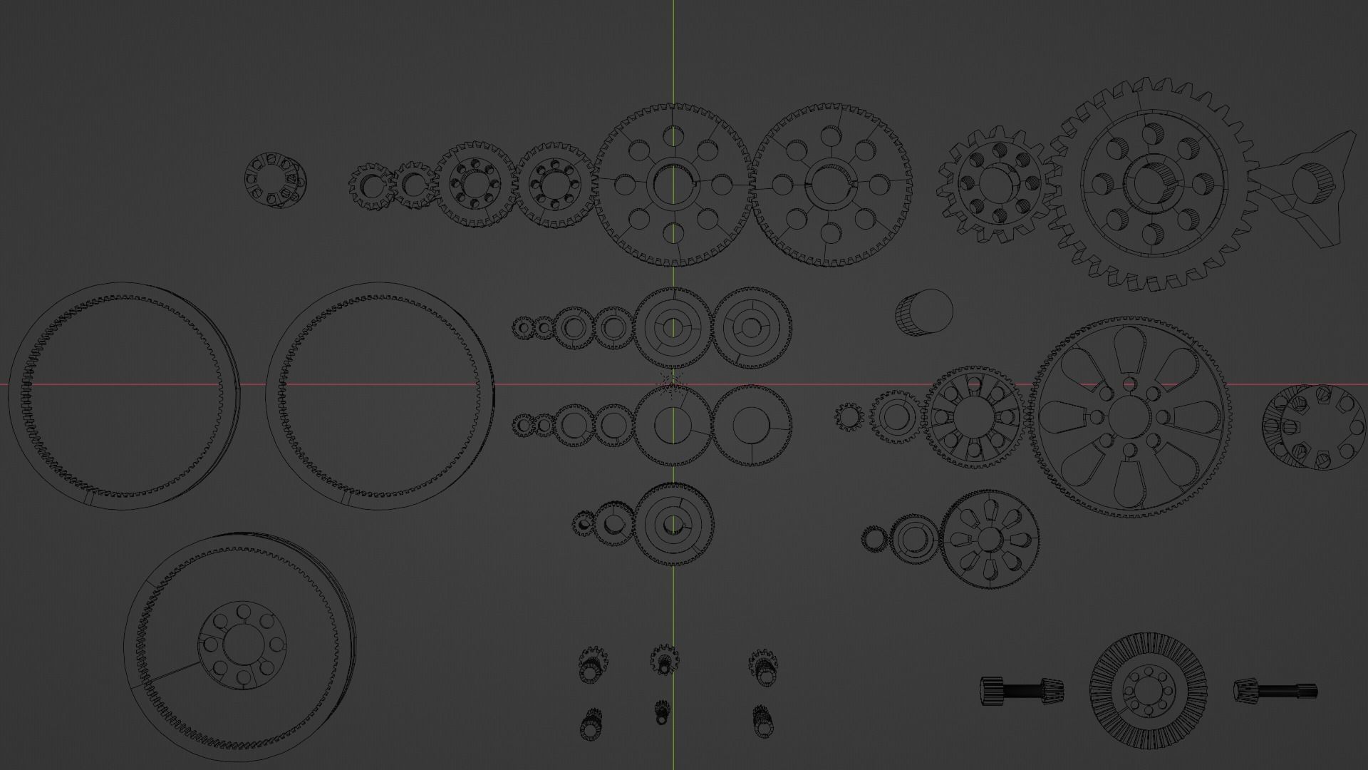 Gear Collection - 43 Gears Free low-poly 3D model_10
