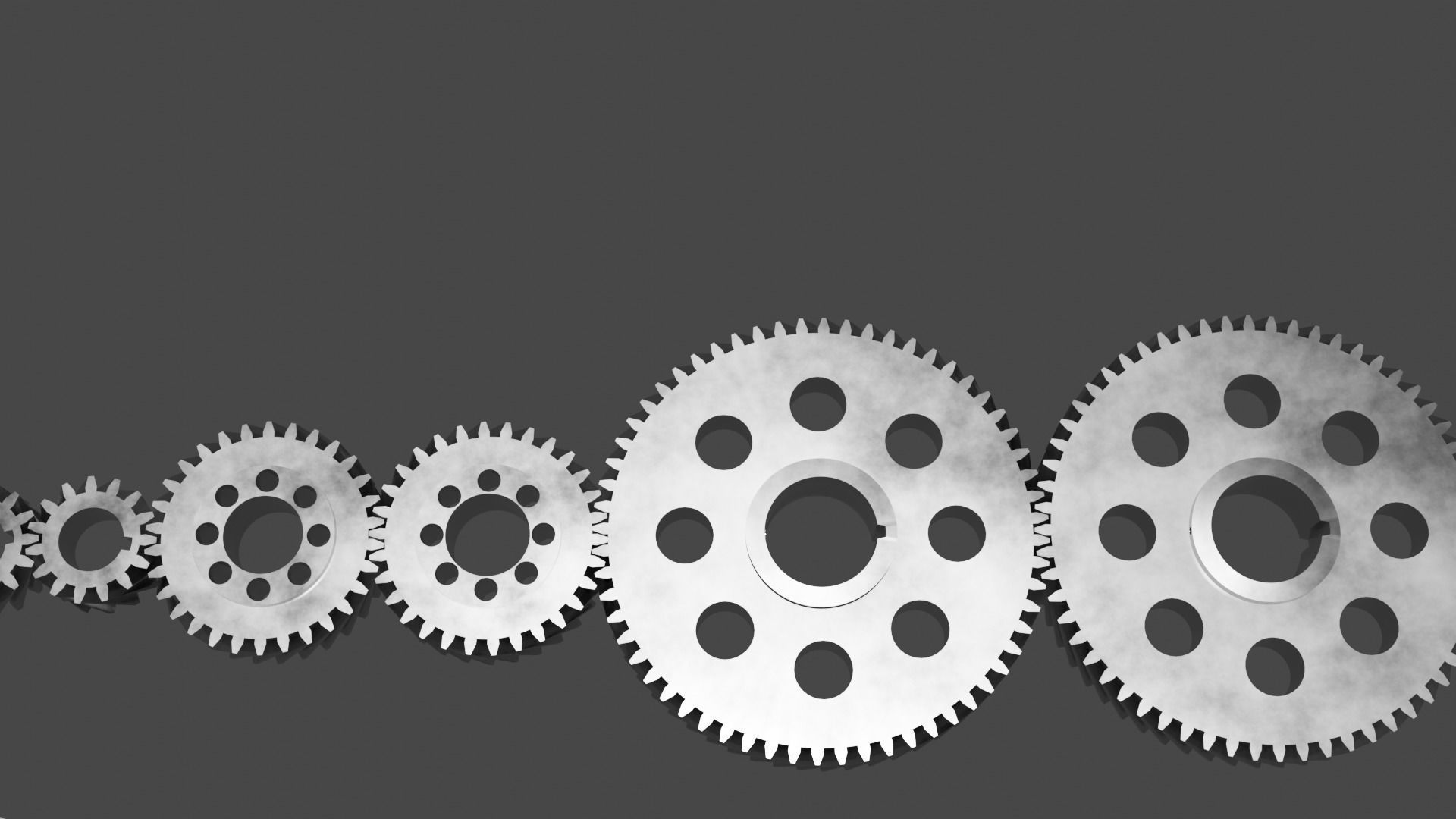 Gear Collection - 43 Gears Free low-poly 3D model_3