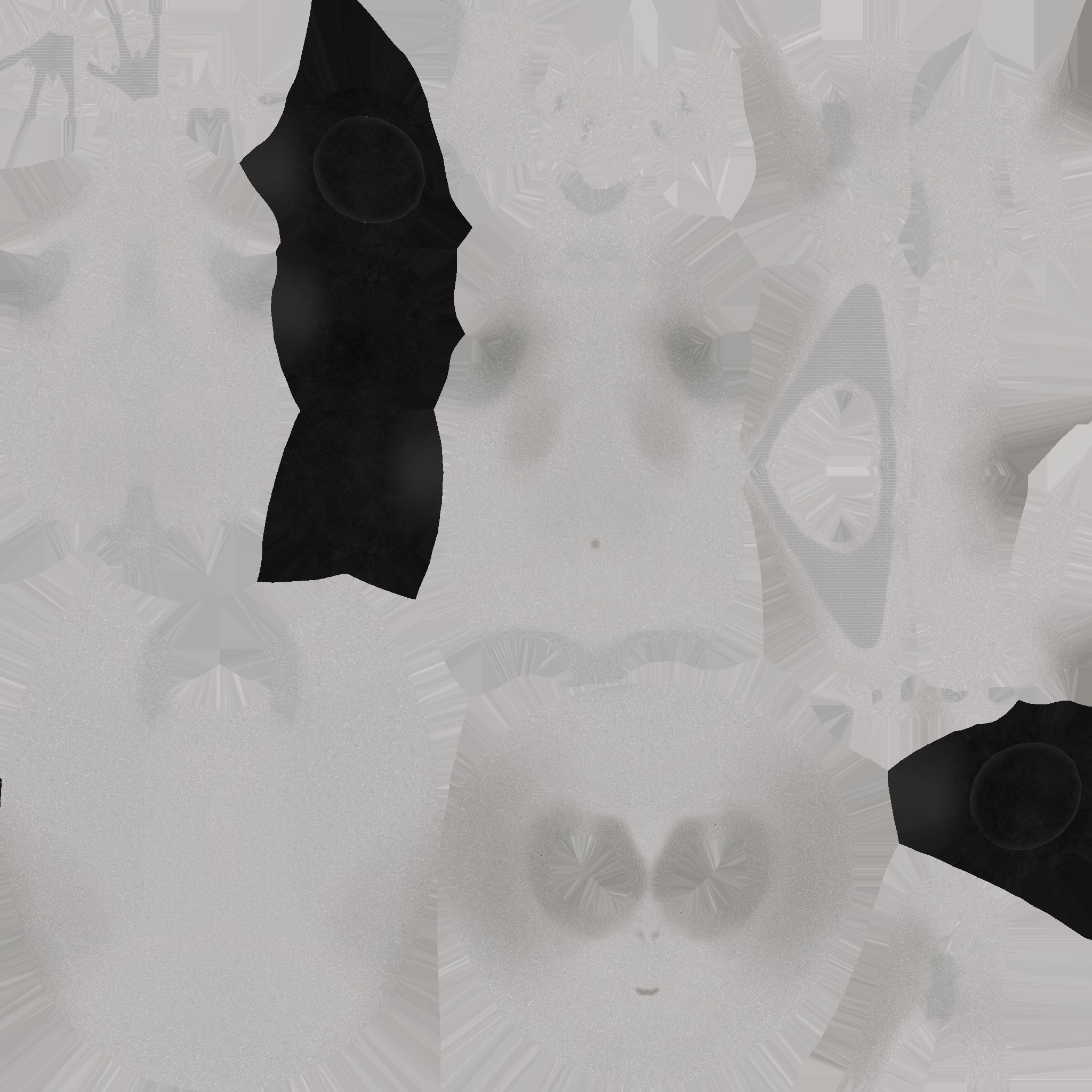 Cute Alien A11 Gray Black - Simple - Character Design Low-poly 3D model_22