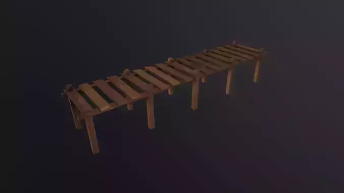 Wooden Pier 3D Model