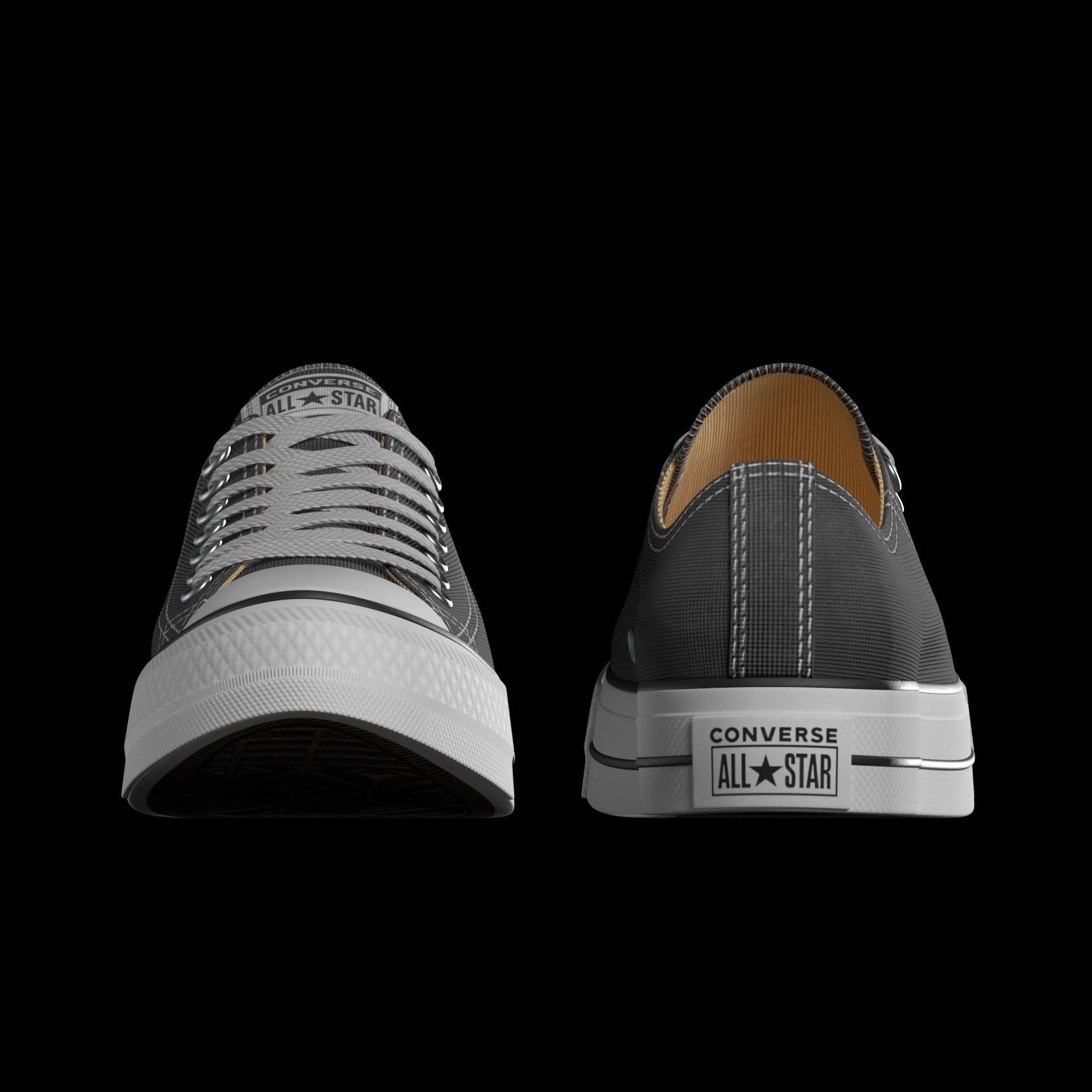 Converse Shoes - All Star Classic - Charcoal - Lowpoly 3D model Low-poly 3D model_1