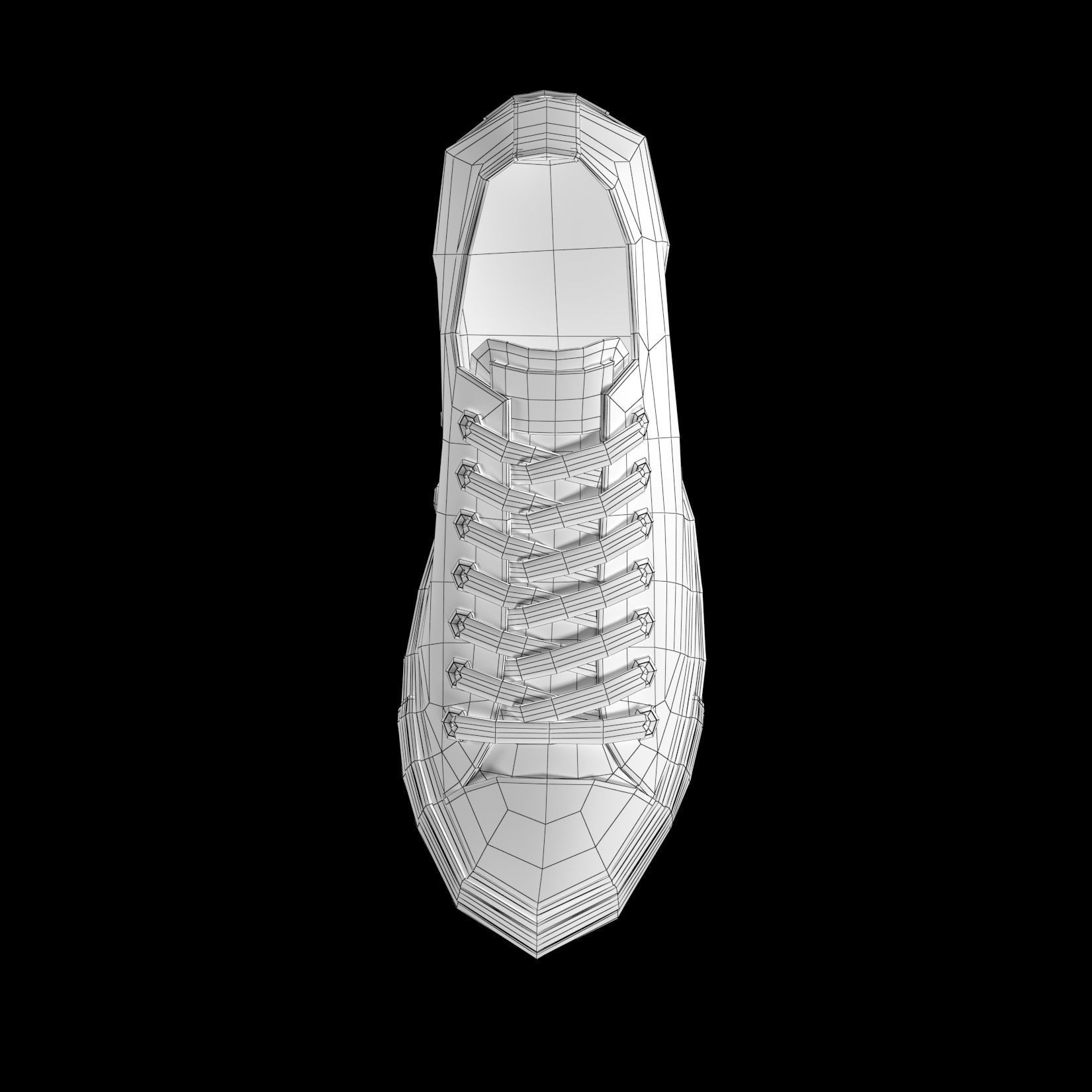 Converse Shoes - All Star Classic - Charcoal - Lowpoly 3D model Low-poly 3D model_21