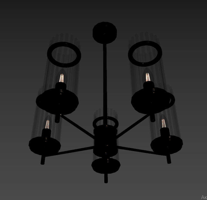 Odeon light Formia chandelier 3D model_3