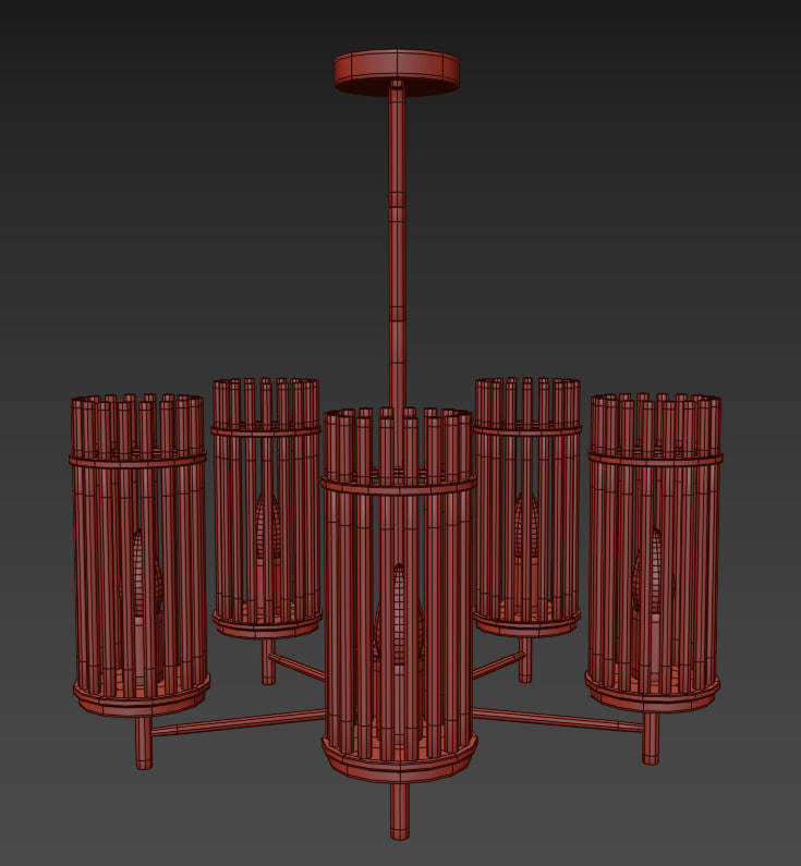 Odeon light Formia chandelier 3D model_6