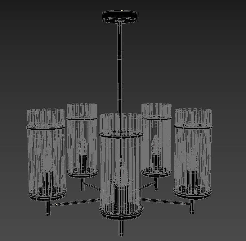 Odeon light Formia chandelier 3D model_5