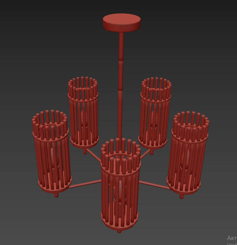 Odeon light Formia chandelier 3D model_7