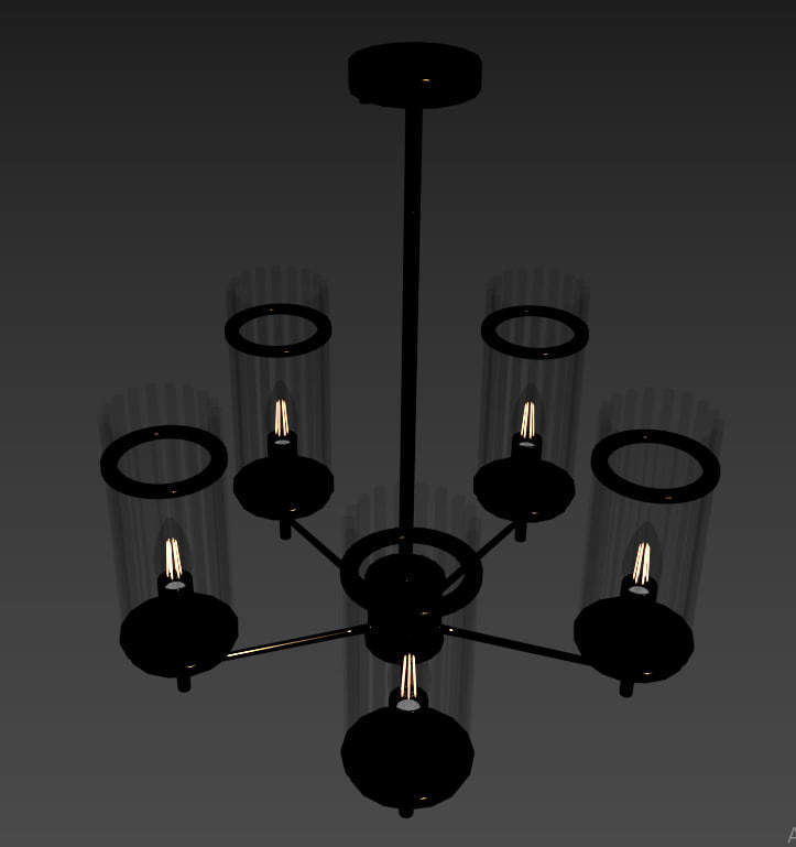 Odeon light Formia chandelier 3D model_2