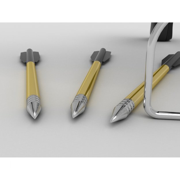 Crossbow bow and arrow with gun 3D model_7