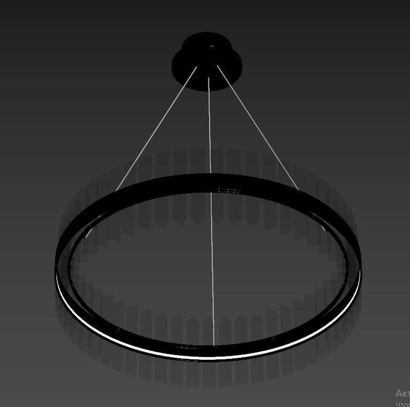 GOLD CRYSTAL CHANDELIER 3D model_2