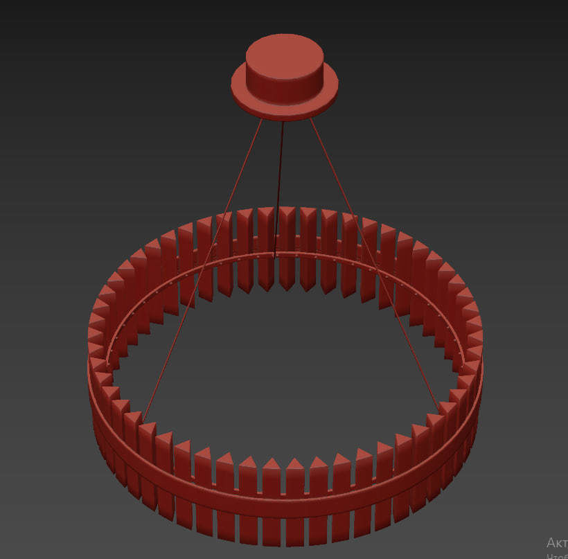 GOLD CRYSTAL CHANDELIER 3D model_5