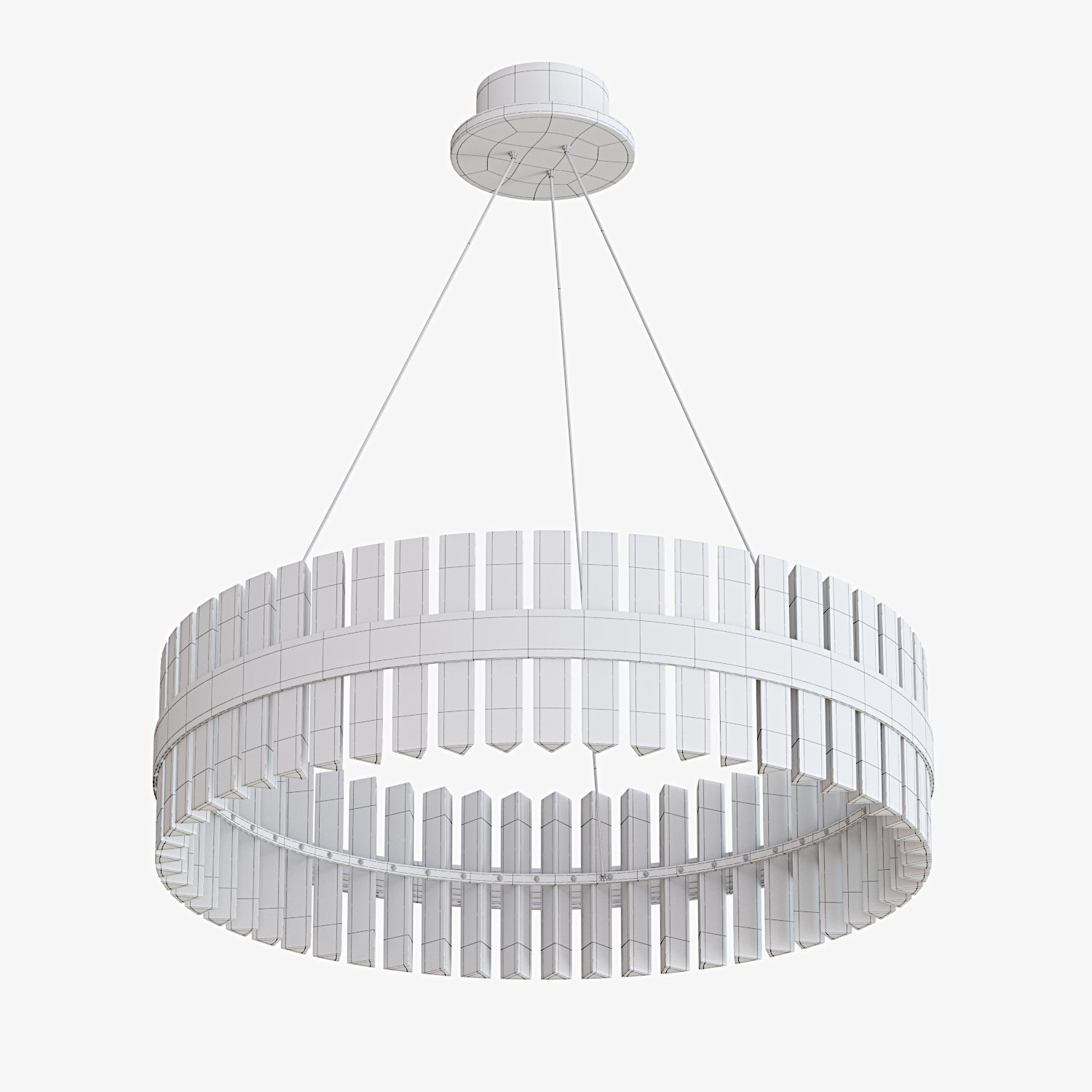 GOLD CRYSTAL CHANDELIER 3D model_1